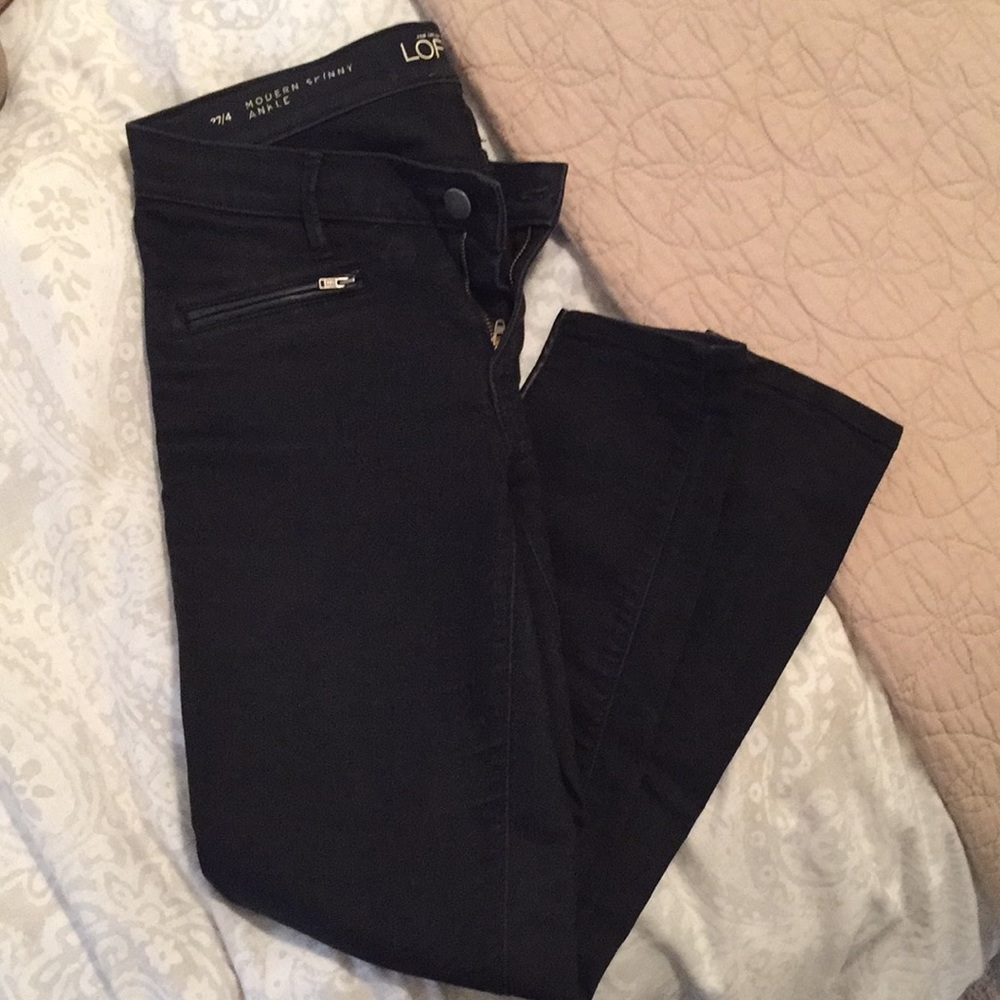 Black LOFT modern skinny ankle jeans